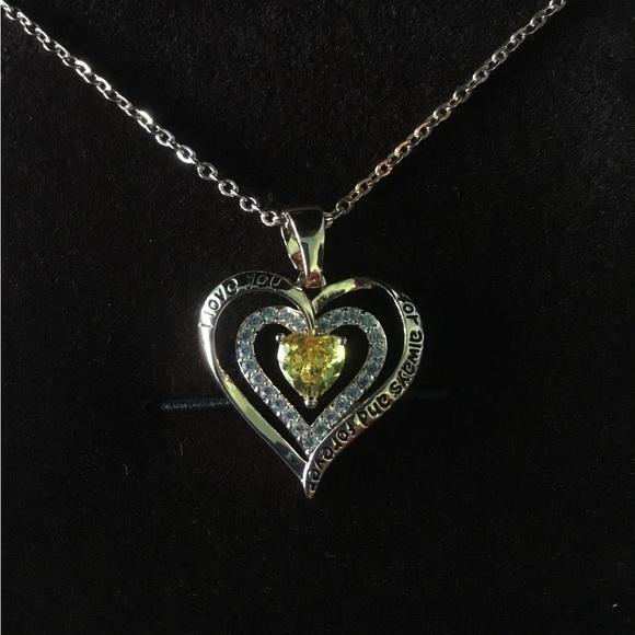Redbee November Birthstone Heart Necklace New - Picture 6 of 16